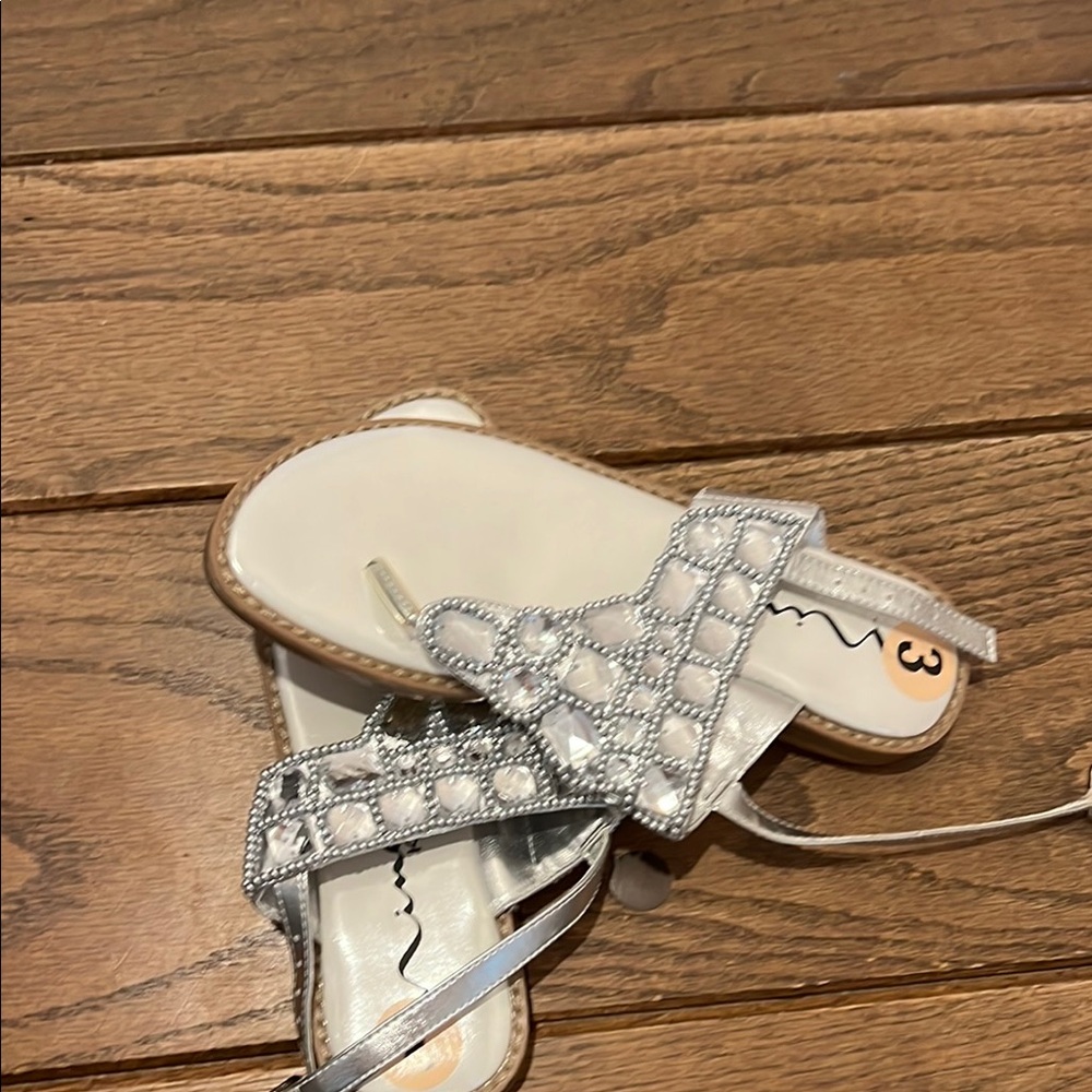 Nina Shoes Glittering Silver Kids Sandals